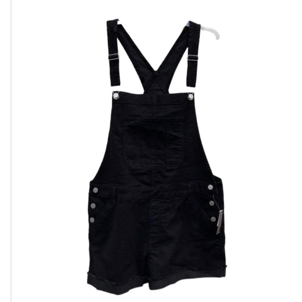 NOBO Relax Fit Black Overall Shorts Denim